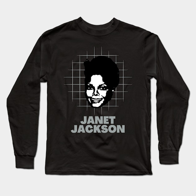 Janet jackson -> 70s retro Long Sleeve T-Shirt by LadyLily